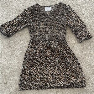 Old Navy Kids Dress in Leopard Pattern 3/4 sleeves